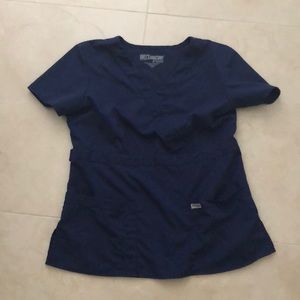 Navy Greys Anatomy scrub top